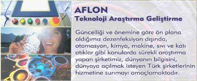 AFLON TEKNOLOJi ARATIRMA GELiTiRME ve TiCARET A.. - ozon, agartma , dezenfeksiyon , otomasyon , kimya , makine , sivi ve kati atiklar