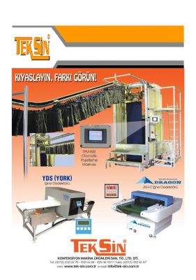 TEKSIN  Konfeksiyon Makina ve rnleri san.tic.ltd.sti - Metal dedektr,  igne dedektr,  paketleme makinasi,  posetleme makinasi,  otomatik posetleme maki