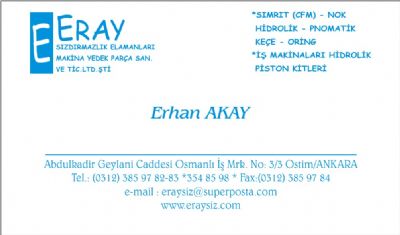 ERAY SIZ ELM.MAK SAN.TiC LTD ŞTi - 