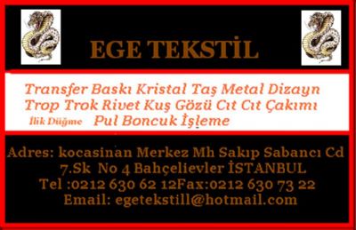 Ege Tekstil - ta metal transfer pul boncuk ileme
ilik dme cIt cIt ku gz rivet metal dme cakImI
