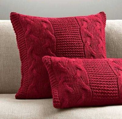 Triko Yast�k K�l�f�, Трикотажная наволочка, Knitwear Pillowcase,