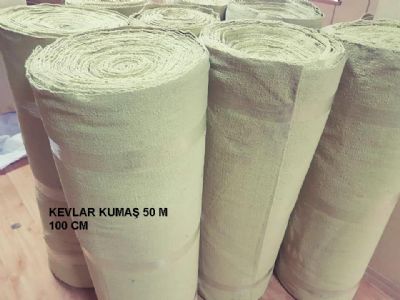 Firmam�z �lkemiz sanayisinin ihtiya�lar� do�rultusunda end�striyel s�zd�rmazl�k ve y�ksek �s� alan�nda eksikli�i bulunan kevlar ip �retimi ve kevlar kuma� �retimine ba�lam��t�r.  <br><br>�r�nlerimizin ba�l�ca kullan�ld��� b�l�mler;<br>
Aktarma bantlar� imalat��s�,  (  Konvey�r bantlar� �reticisi )  <br>
<br>
�zolasyon yast��� ve <br>
Hava kanallar�,  baca ve egzos yal�t�m�<br>
Depolama tank yal�t�m�<br>
Vana �ekedi,  b�l�mler aras� �s� perdeleri<br>
Is�ya dayan�kl� i� g�venli�i elemanlar�(  eldiven,  koruyucu giysi,  ba�l�klar,  �nl�kler,  kolluklar,  ayak tozluklar�)  <br>
Salmastra ve halat alanlar�nda kullan�lmaktad�r.  