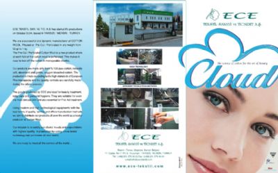 ECE TEKSTiL SAN. VE TiC. A. - HiDROFiL PAMUK RETiMi ALANINDA FAALiYET GSTERMEKTEDiR.  
CLOUD 50 GR 
CLOUD 100 GR
CLOUD 250 GR