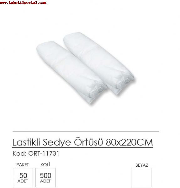 Lastikli Sedye rts 80x220CM (paket 50, koli 500 adet)