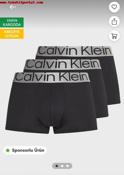 Satlk Calvin marka Klein erkek boxerleri