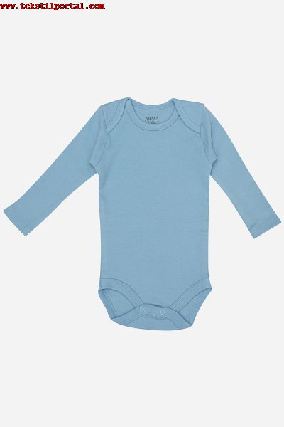 %100 Organik Pamuk Mavi Bebek Uzunkollu ttl Zbn Body Toptan reticisi Ve Satcsyz.