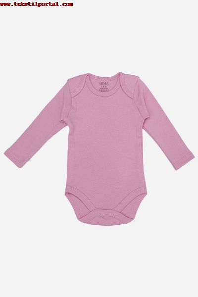 %100 Organik Pamuk Pembe Bebek Uzunkol ttl Zbn Body Toptan reticisi Ve Satcsyz.