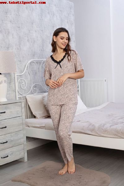 Ksa kollu kadn pijama takmlar reticisi
