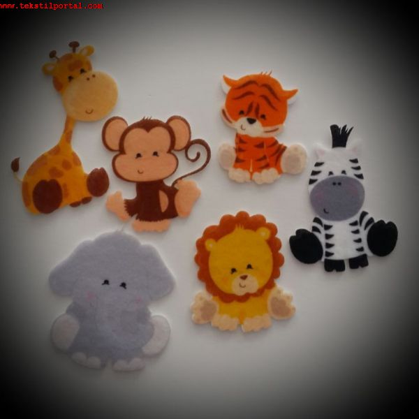 safari hayvanlar� desenli ke�e aplike