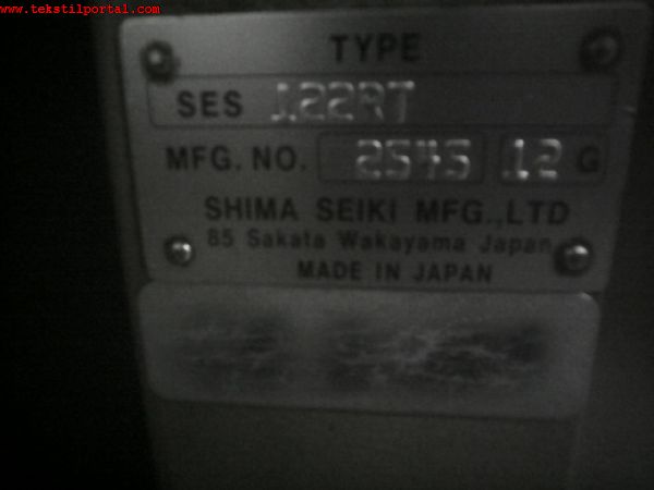 Satilk Shima Seiki SES 122 RT 12 GG triko rg makinas