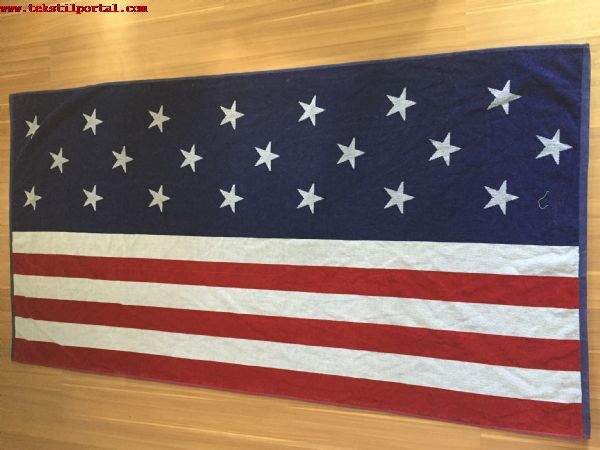 Amerikan bayrak kadife plaj havlu