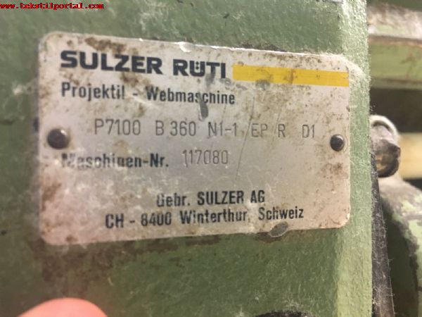 Sulzer P7100 Eksantrikli dokuma makineleri, Satlk sulzer Eksantrikli dokuma tezgahlar, Satlk sulzer Eksantrikli dokuma tezgah