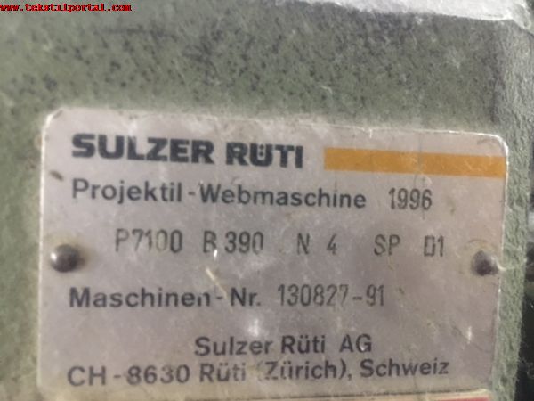 Satlk 390 cm Sulzer Dokuma makinesi, Sulzer P7100 dokuma makineleri, Sulzer P7100 Eksantrikli dokuma makineleri