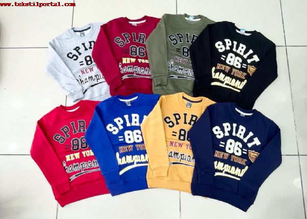 Kids Sweatshirt manufacturer<br><br>We are a manufacturer, wholesaler and exporter of 3 yarn children's sweat shirts, 5-8 9-12 years old children's sweat shirts.