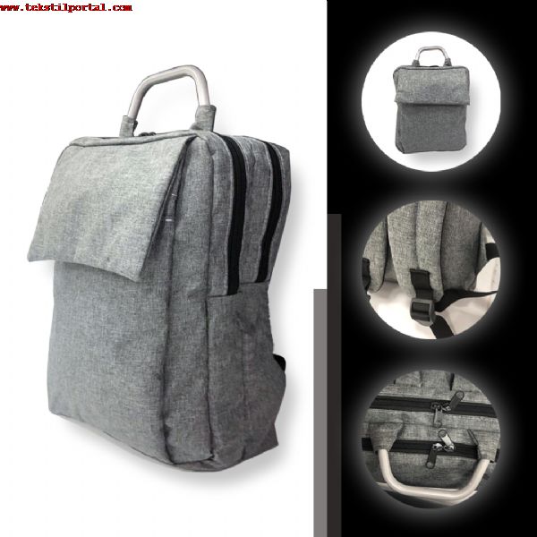 Backpack with Laptop Compartment and Metal Handle<br><br>Please contact us for our limited stock backpack.
