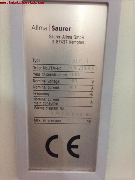 Saurer Allma Erp 1 Fancy yarn machine will be sold,<br><br>Attention to those who are looking for fancy yarn machines for sale, and those who are looking for second hand saurer fancy yarn machines!<br><br>Saurer Allma ERP 1 Fancy yarn production machine will be sold


