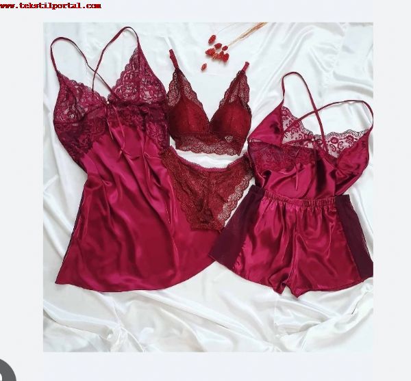 Saten & ipek fantezi i� �ama��r tak�m 