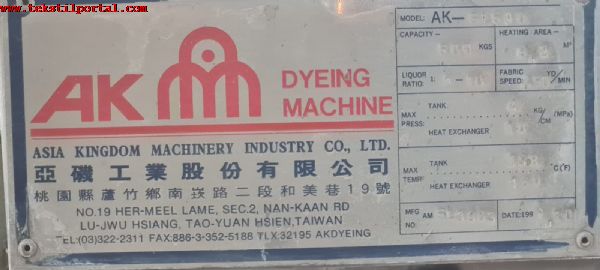 600 Kg Pipe type HT fabric dyeing machine will be sold     +90 506 909 54 19 Whatsapp<br><br>To the attention of those who are looking for pipe fabric dyeing machines for sale, and those who are looking for second-hand Pipo HT dyeing machines!<br><br>
1998 model Pipe type fabric dyeing machine, 600 kg Pipe type HT dyeing machine<BR>For sale Pipe type HT fabric dyeing machine is in working condition