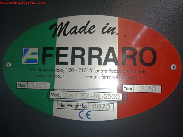 Ferraro Open width fabric ironing machine will be sold  +90 506 909 54 19 Whatsapp<br><br>To the attention of those who are looking for fabric ironing machines for sale, and those who are looking for second-hand Open width fabric ironing machines!<br>
2010 model Ferraro Open width fabric ironing machine will be sold