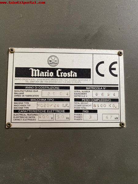  Double Drum Mario Crosta Raising Machine will be sold +90 506 909 54 19 Whatsapp<br><br>Attention to those who are looking for raising machines for sale, and those who are looking for second-hand raising machines!<br><br>
2004 model Mario Crosta raising machine, Mario Crosta double drum raising machine, 2.40 cm Mario crosta raising machine will be sold