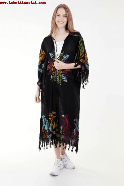 Unytex Yazlk Trend Renkli Nemrut Desen Kaftan Kimono - Kuakl - El Basks 3