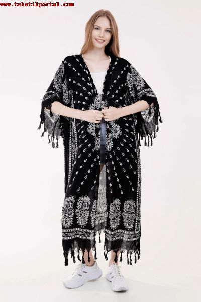 Unytex Yazlk Trend Beyaz Kapadokya Desen Kaftan Kimono - Kuakl - El Basks 3