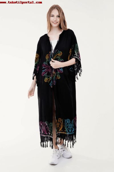 UnyTex Yazlk Trend Siyah Kaftan Kimono El Basks Model 2 - Olimpos 3