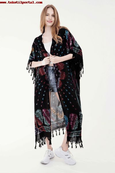 Unytex Yazlk Trend Siyah Kaftan Kimono -  Kuakl - El Basks model 5 6