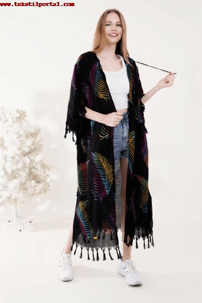 Unytex Yazlk Trend Siyah Kaftan Kimono -  Kuakl - El Basks 2