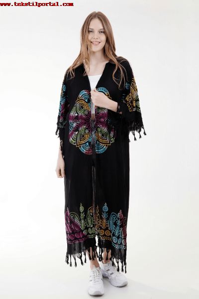 Unytex Yazlk Trend Renkli Yldz Kaftan Kimono El Basks 6