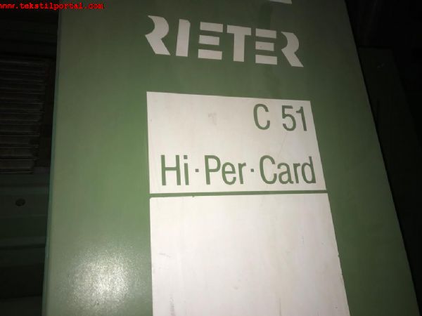 4 шт Rieter C51 Карты будут проданы  +90 506 909 5419 Whatsapp<br><br>Продаются 4 единицы, модель 2004 года, Rieter C51, Кардочесальные машины.