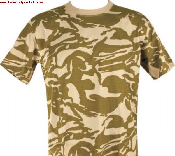 Camouflage Patterned T-shirt manufacturer, Camouflage Military T-shirt manufacturer
