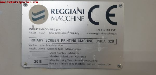 320 cm Reggiani Fabric rotary printing machine will be sold +90 506 909 54 19 Whatsapp