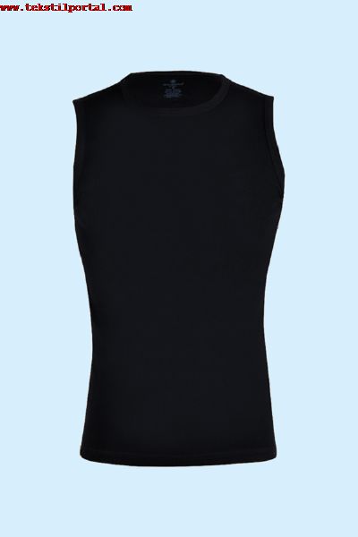 027-2 CEYLANO�LU 3′ l� Siyah Ribana Erkek S�f�r Yaka S�f�r Kol Atlet