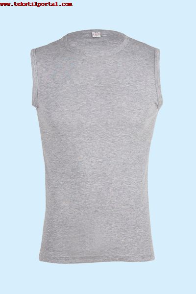 027-3 CEYLANO�LU 3′ l� Gri Ribana Erkek S�f�r Yaka S�f�r Kol Atlet