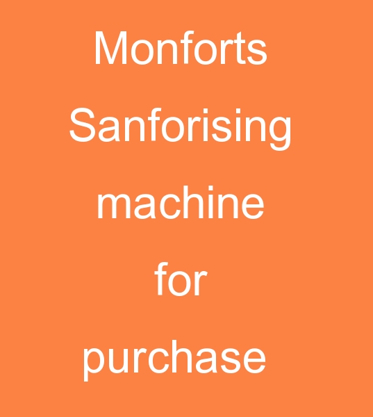 Sanforising machines, used Monforts Sanforising machine, used Monforts Sanforising machines