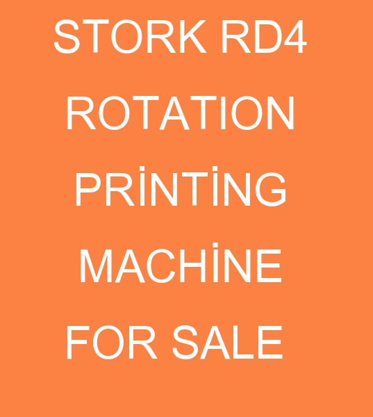 for sale Rotation Printing machine, Stork Rotation Printing machine will be sold, second hand Stork RD4 Printing machine