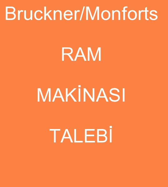 Gazl ram makinas,  Brckner ram makinas, Monforts ram makinas