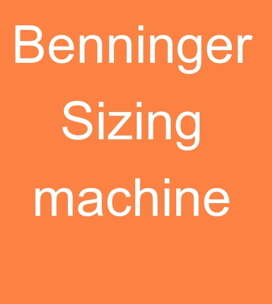 Benninger Sizing machine, used Benninger Sizing machine, Benninger Sizing machine for buying, 
