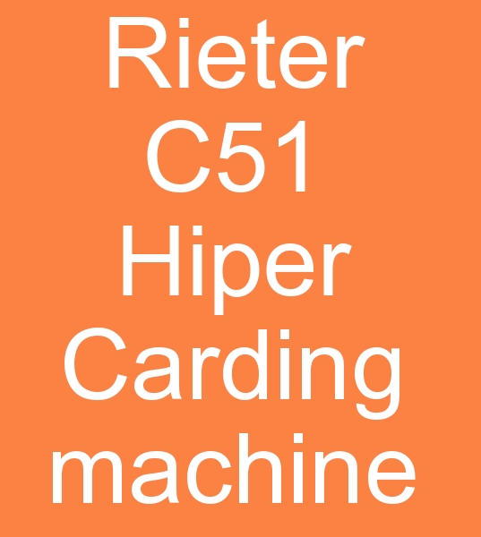 Rieter C51 Hiper Carding machine, Rieter C51 Carding machine