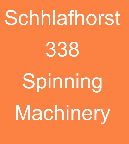 Schhlafhorst 338 Spinning Machinery, Schhlafhorst Spinning Machinery
