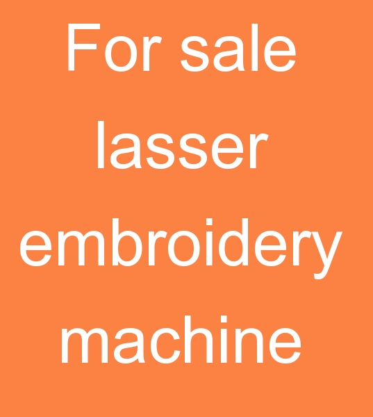 For sale lasser embroidery machine, For sale 21 yard lasser embroidery machine