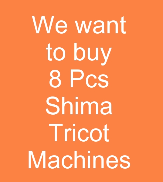 Shima seiki tricot machines, Used Shima tricot machines