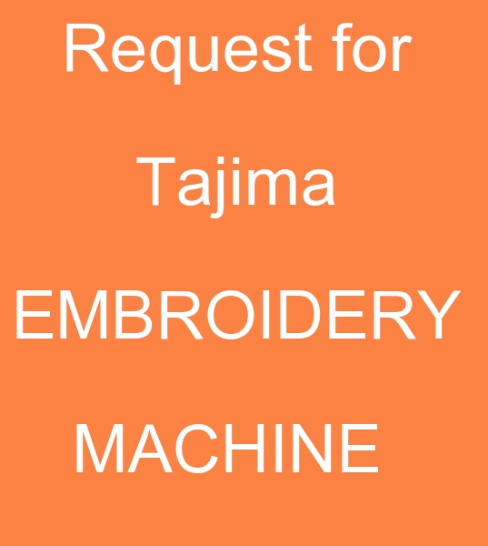 second hand Tajima Embroidery machine, second hand Embroidery machine, for purchase Tajima textile machine 