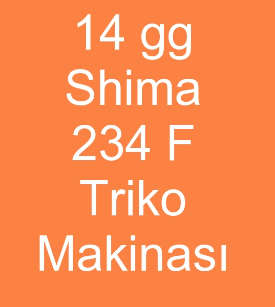 14 gg Shima 234 F Triko Makinas, 14 gg Shima 234 F Triko Makinesi, 14 gg Shima 234 F Triko Makinalar,