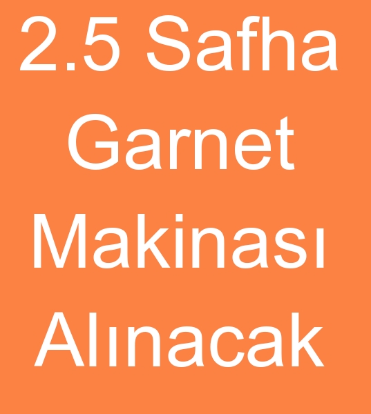 2.5 Safha Garnet makinas, 2.5 Safha Garnet makinesi, 2.5 Safha Garnet makinalar