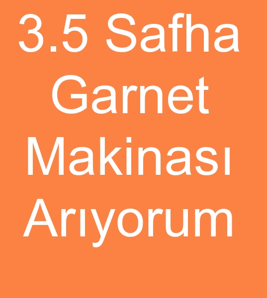 3.5 Safha Garnet makinesi,  3.5 Safha Garnet makinas,  3.5 Safha Garnet makinalar