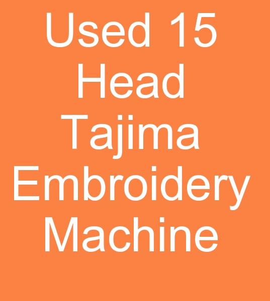 Used 15 Head Tajima Embroidery machine, Second hand 15 Head Tajima Embroidery machine