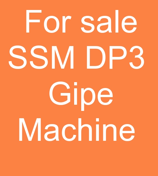  For sale SSM DP 3 Gipe Machine, Used SSM DP 3 Gipe Machine
