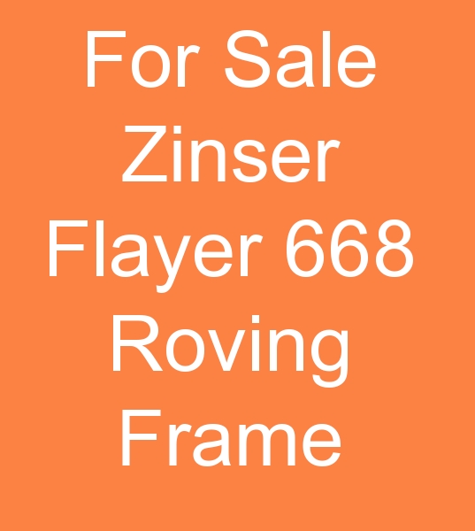Zinser 668 roving frame for sale, Used Saurer Zinser 688 roving frames, 